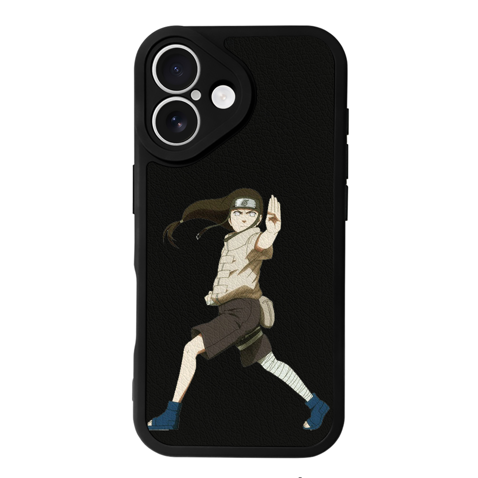 （画像用） NARUTO -ナルト- 日向ネジ Hyūga Neji 【iPhone 16シリーズ対応】シリコンスマホケース（レザー調） 材質：シリコン